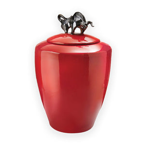 Urn - Amalfi Red Black Bull